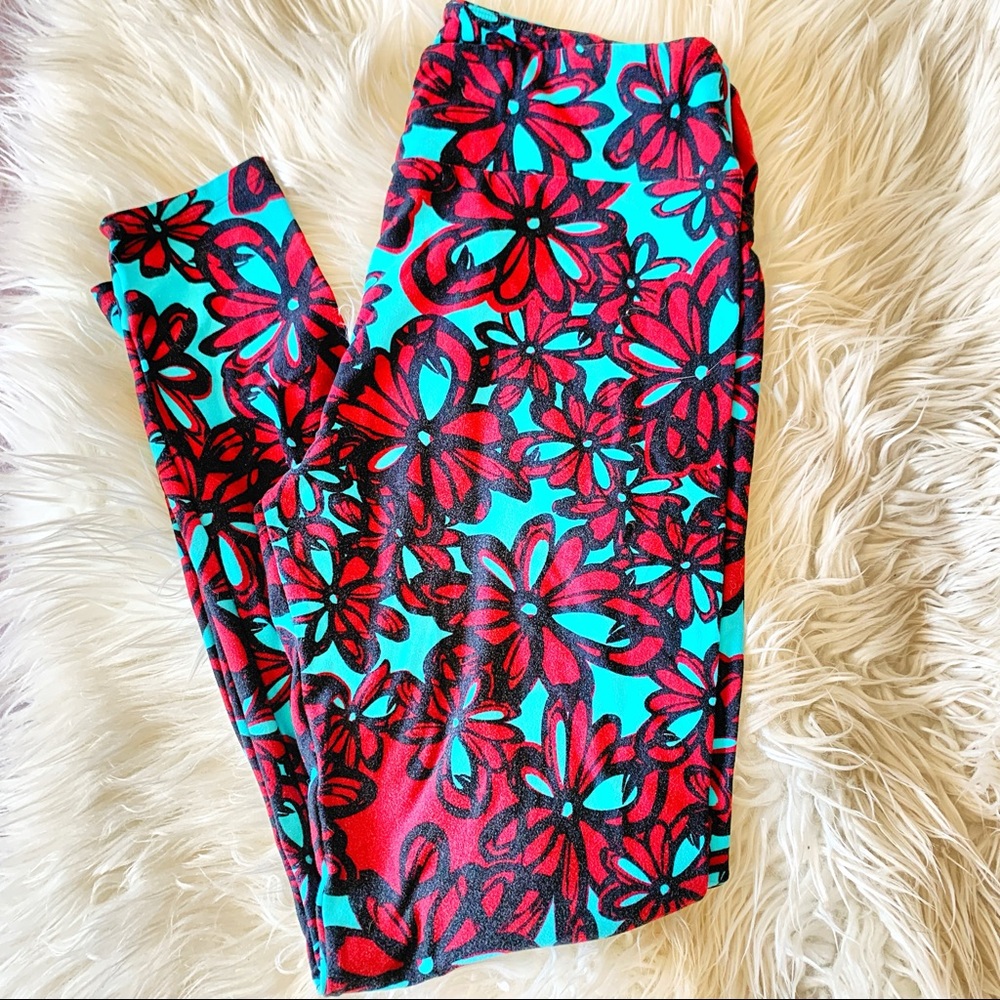 Lularoe Tall and Curvy floral leggings